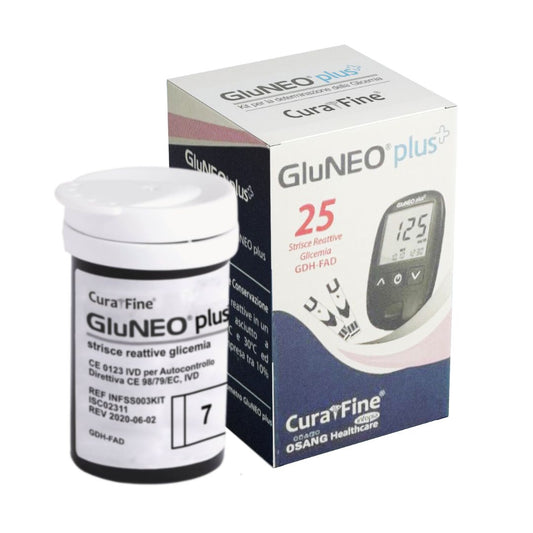 Strisce REATTIVE Misurazione e Controllo GLICEMIA COMPATIBILI Glucometro GluNeo+
