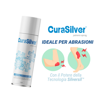 CuraSilver® Spray 125ML Protettivo Lenitivo ARROSSAMENTI LESIONI