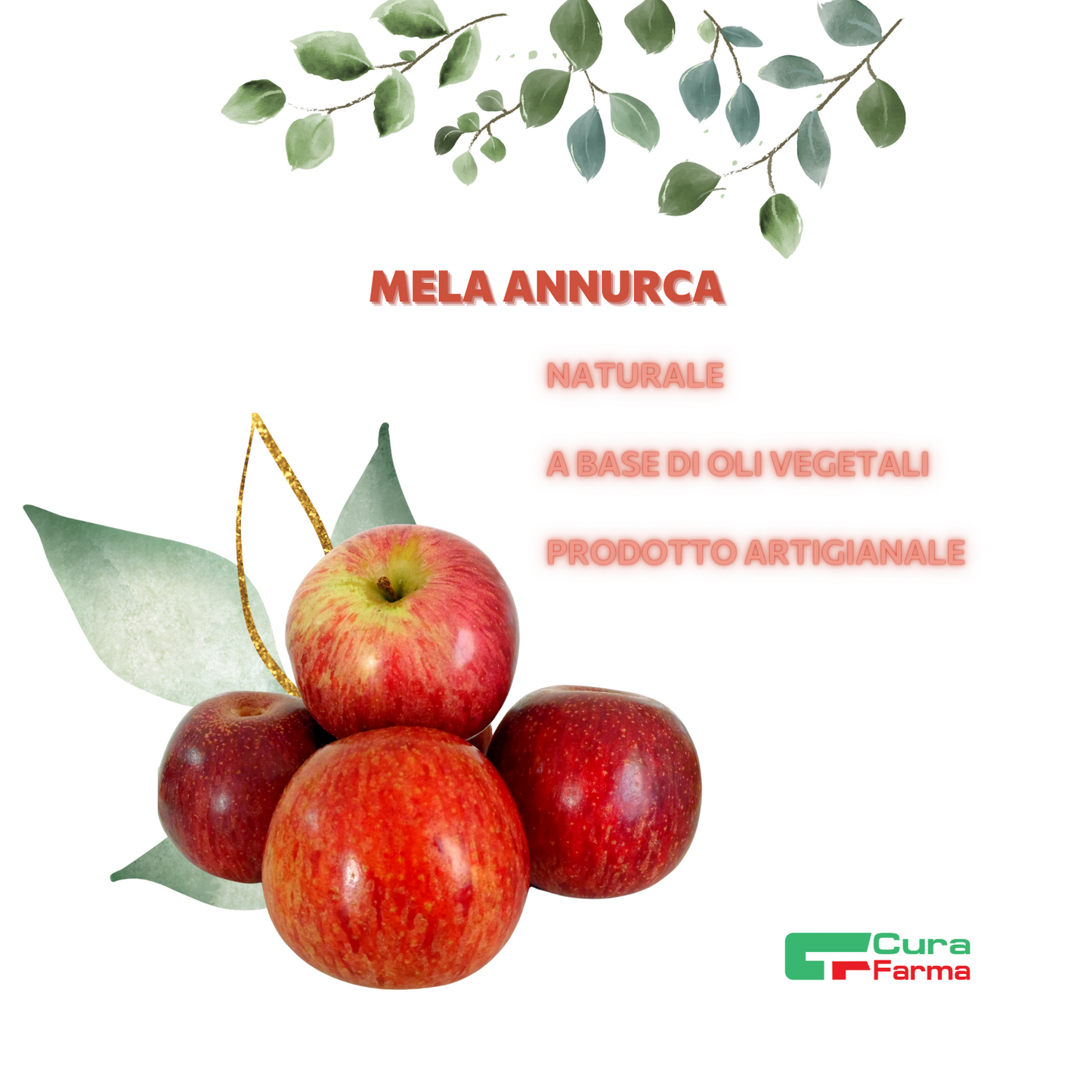 Sapone MELA ANNURCA Naturale 3 SAPONETTE OLIO 100% Vegetale 3x150g Made in Italy