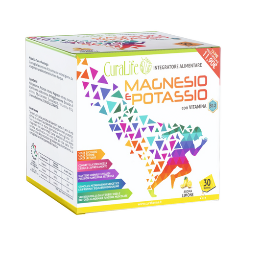 CuraLife Magnesio Potassio INTEGRATORE Alimentare Vitamina B12 | LIMONE