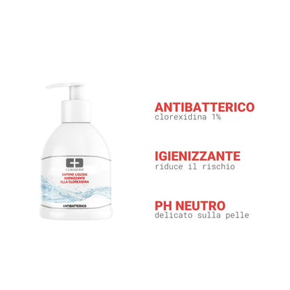 Sapone Liquido IGIENIZZANTE Clorexidina ANTIBATTERICO 12x Pack